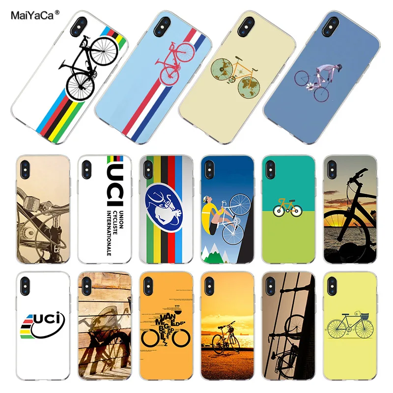 Мягкий чехол для мобильного телефона MaiYaCa Bike Stripes World Road racing iPhone X XR XSMAX 8 4s 5s 6s 7plus