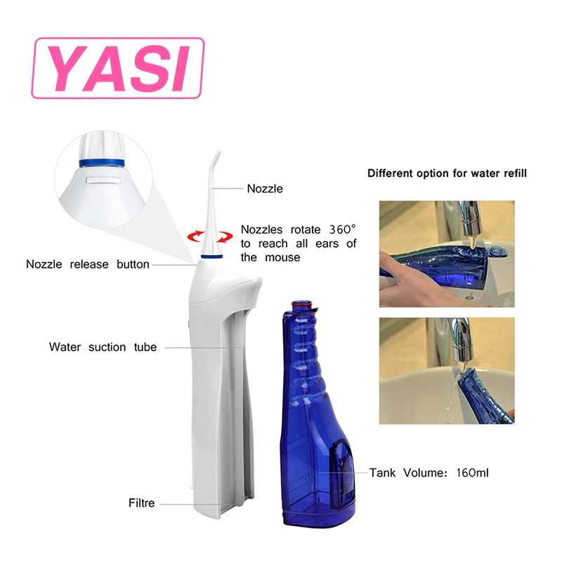 Yasi fl-v8 электрические зубные воды Вышивка Крестом Нить er Перезаряжаемые