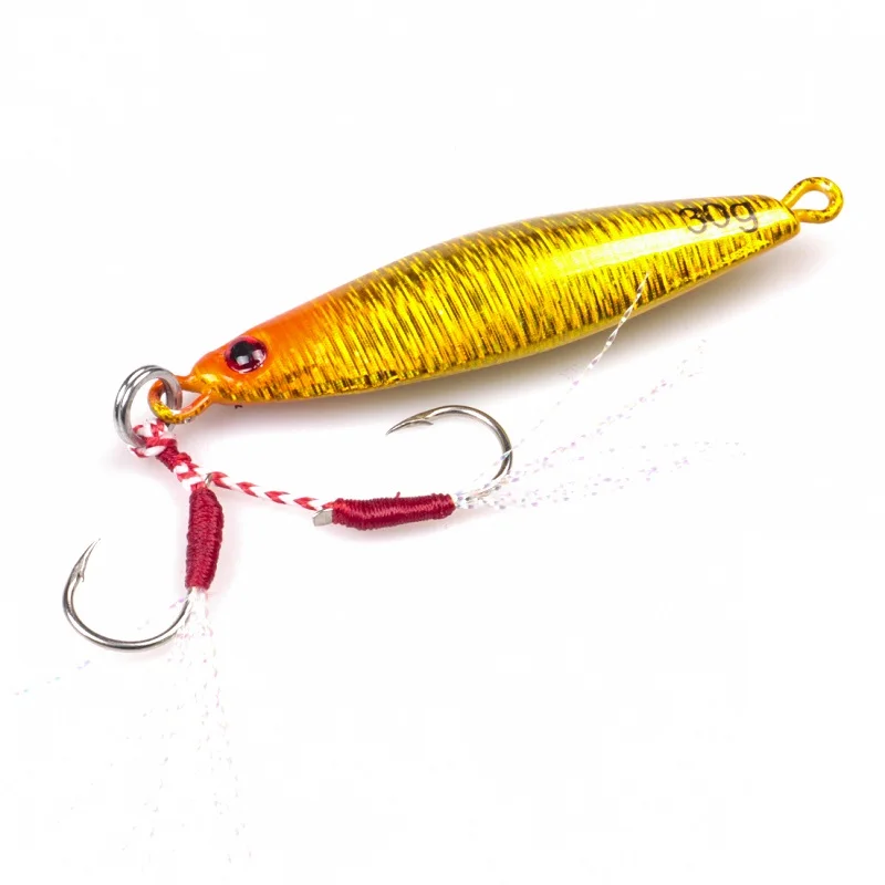 LUSHAZER Metal Spinner Jig Hard Bait 30g 40gSaltwater Jigging lead Fishing Lure Laser Body Sinking Crap Tackle fish | Спорт и