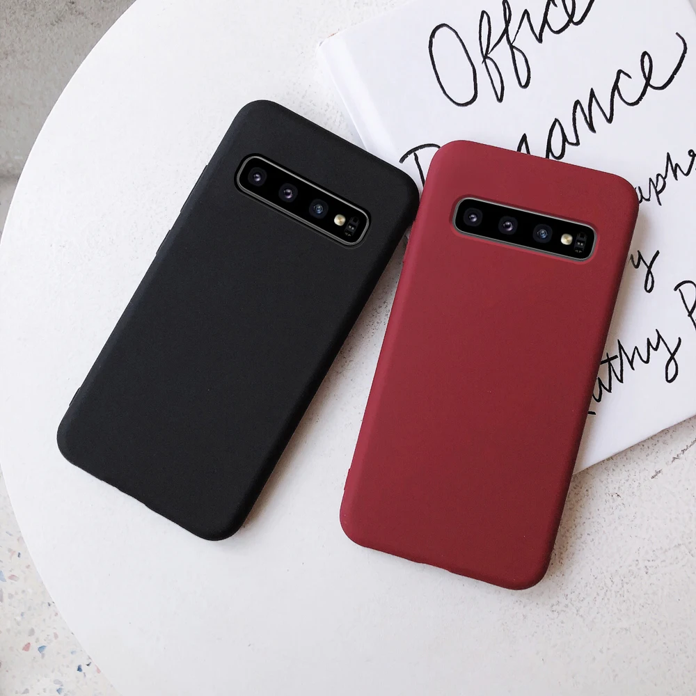 Чехол для samsung galaxy s10 s9 s8 plus a50 a51 a71 note 8 9 10 s10e s11 lite s7 edge, чехол funda caps etui, тонкий мягкий чехол для телефона