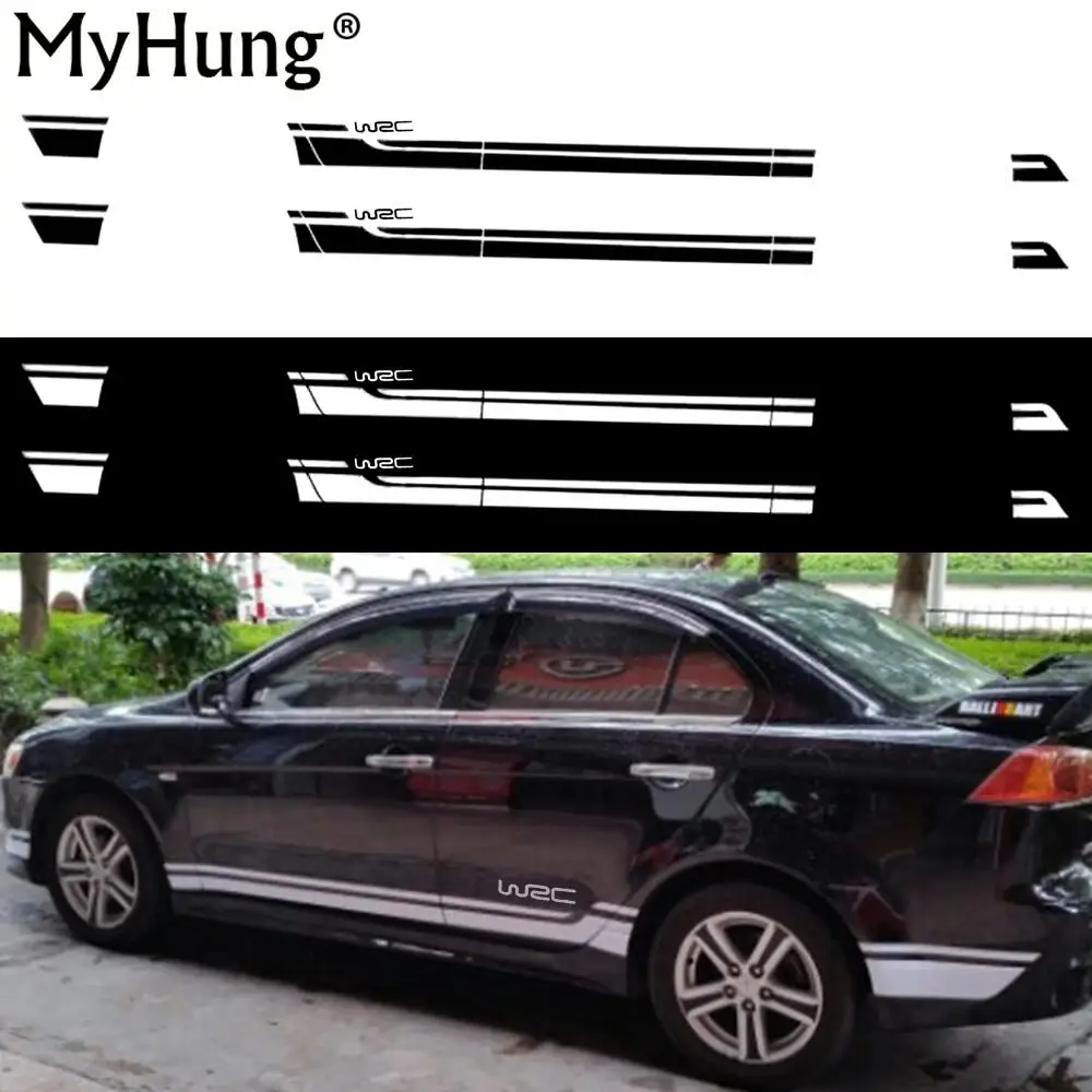 Наклейка для кузова автомобиля Mitsubishi Lancer WSC наклейка гонок боковая юбка