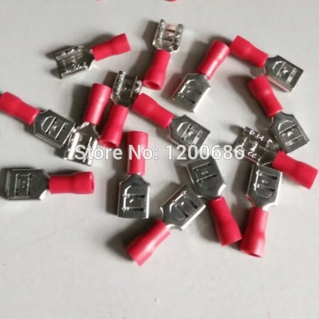 

3.2 mm Spade FDD1-110 Red Female Electrical Spade Crimp Connector Terminals