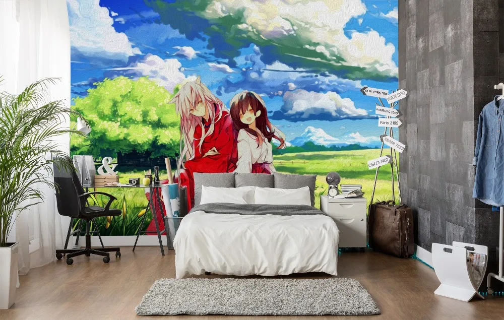 [Самоклеющиеся] 3D Inuyasha пейзаж живопись 6 Япония Аниме настенная бумага печать