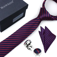 hawson mens necktie set with pocket square tie clip button cover cuff links for graduation mens gift mens accessory