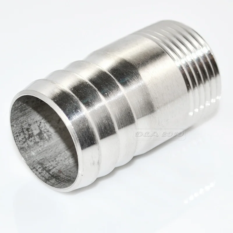 

MEGAIRON 20MM OD Barb Hose Tail x 1/2" Male Thread Pipe Fitting Connector Stainless Steel SS304 New High Quality