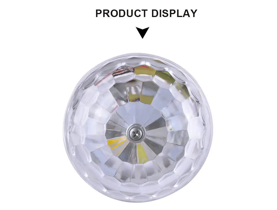 Авто вращающийся E27 RGB кристалл магический шар Lumiere Звук управление движущаяся головка DJ диско вечерние светильник сценический светильник ing эффект лампы