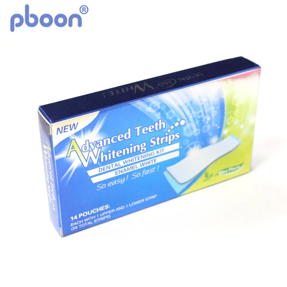 Отбеливание зубов полоски 14 пар в одной коробке отбеливание всего 30 минут каждый