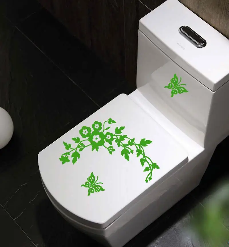 Multi-color Carved Butterfly Vine Toilet Stickers Wall Living Room Decoration Hot Sale | Дом и сад