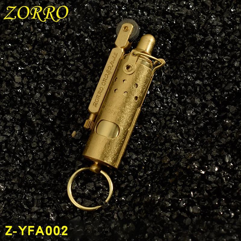 Zorro масляная Зажигалка для сигарет, курительная винтажная медная бензиновая многоразовая зажигалка