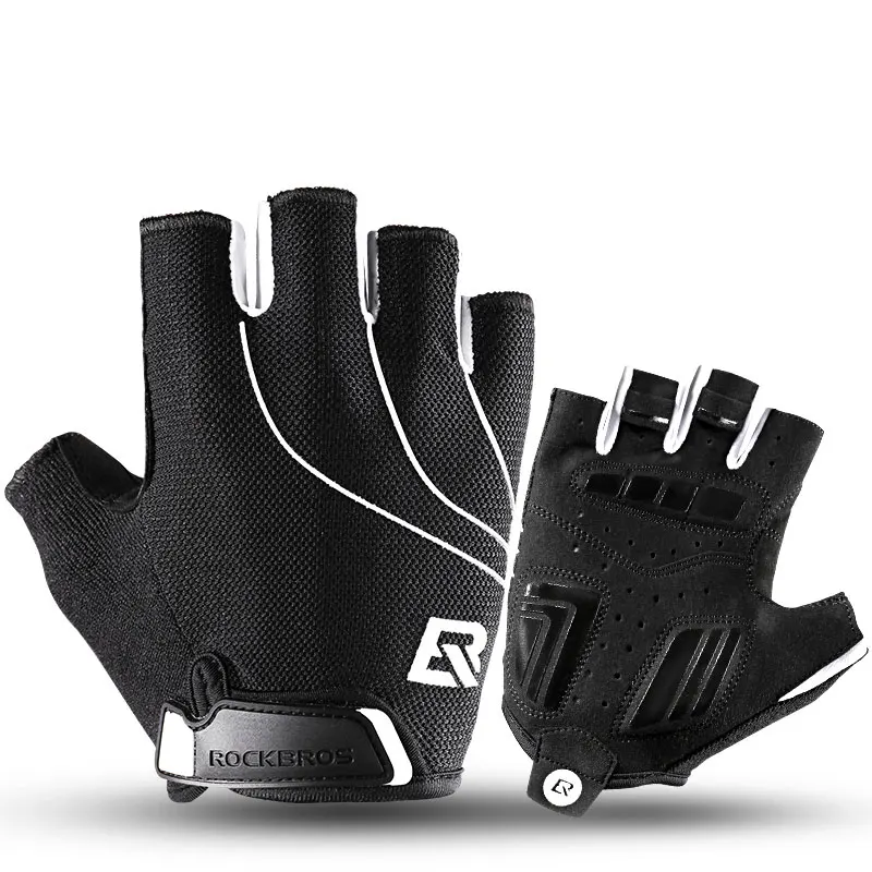 Spider 2 Black ROCKBROS противоударные дышащие MTB дорожные велосипедные перчатки спортивные велосипедные перчатки для мужчин и женщин велосипедные перчатки с короткими пальцами - Цвет: Spider 2 Black
