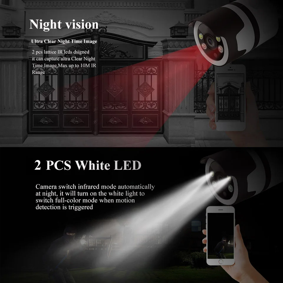 1080P CCTV Камера Wi Fi камеры видеонаблюдения IP двухстороннее аудио Цвет Ночное