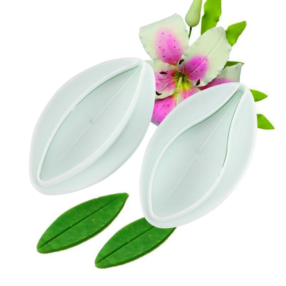 2 шт./компл. форма для лилии помадка печать печенья торта плунжера резак украшения