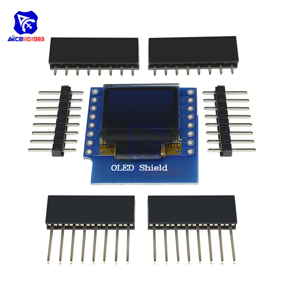 Экран ЖК-дисплея OLED 0 66 дюйма 64X48 SSD1306 для Arduino WeMos D1 Mini IIC I2C IOT 3 В | Электронные