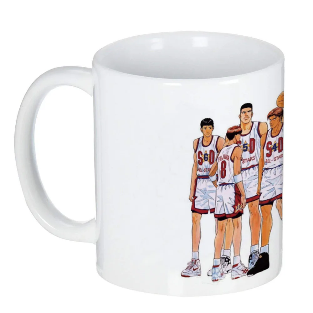Кофейные чашки воды молоко кружки с мультяшным SLAM Данк цифры печать в качестве