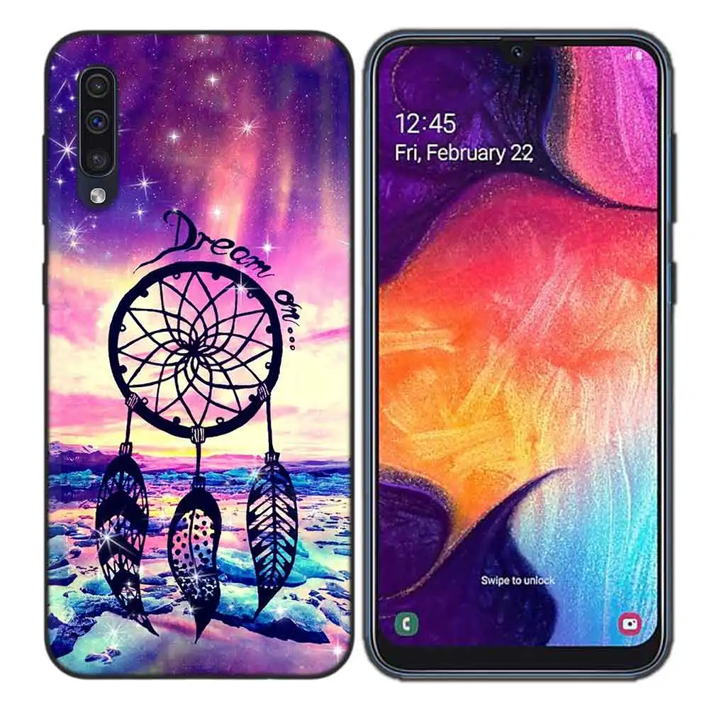 Ловец снов TPU силиконовый чехол для samsung Galaxy A7 A9 A10 A20 A30 A40 A50 A60 A70 A80 A20E A90 5 г Примечание 10 M40 для задней панели
