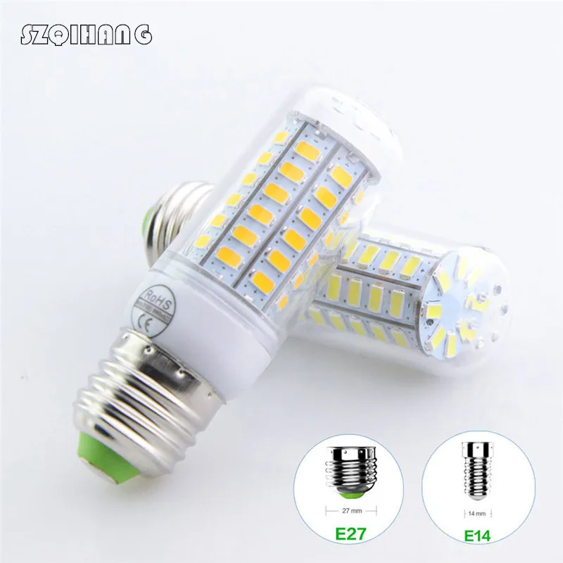 

E27 LED Lamp E14 LED Bulb SMD5730 220V Corn Bulb 24 36 48 56 69 LEDs Chandelier Candle LED Light For Home Decoration Ampoule
