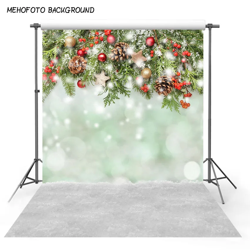 Рождественский Виниловый фон Mehofond для фотосъемки с дымчатсветильник рисунком
