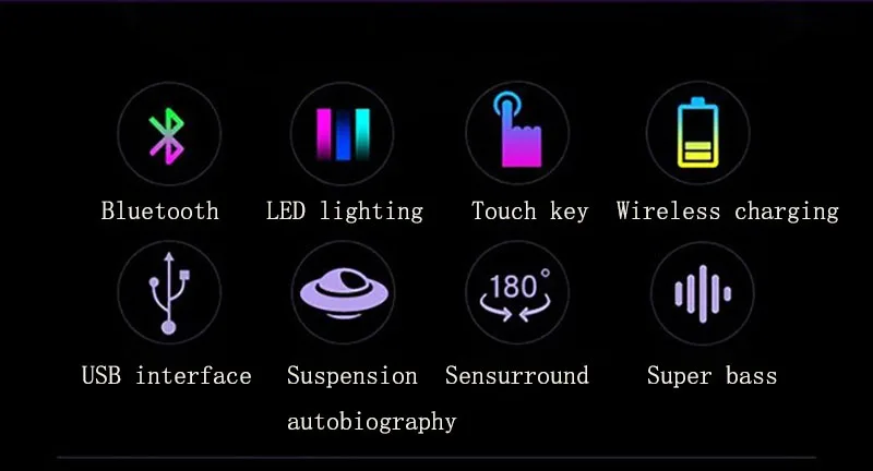 Смарт Bluetooth колонки истребитель Стиль магнитная левитация дизайн бас стерео объемный звук беспроводной зарядки Цвет светодиодный свет