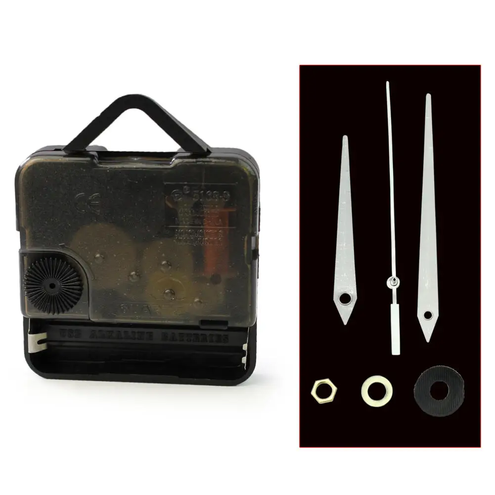

Black Quartz Wall Clock Movement Mechanism Repair DIY Tool Kit White Hands