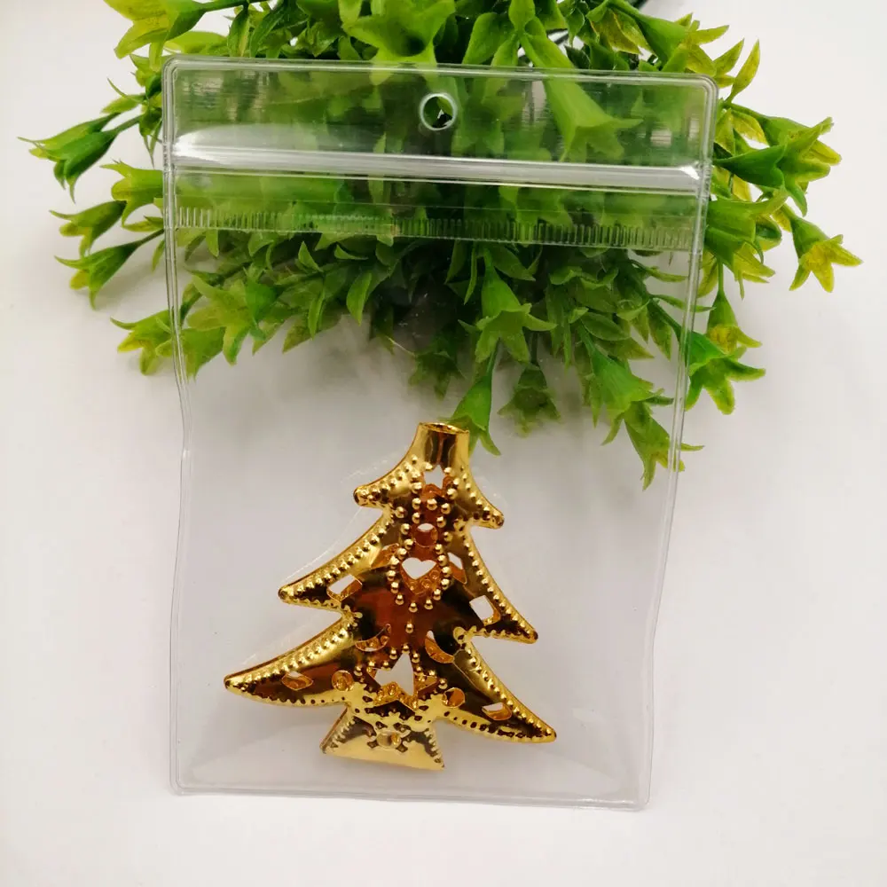 Прозрачный пластиковый пакет из ПВХ с крючком 14 х16 см повторно закрывающийся