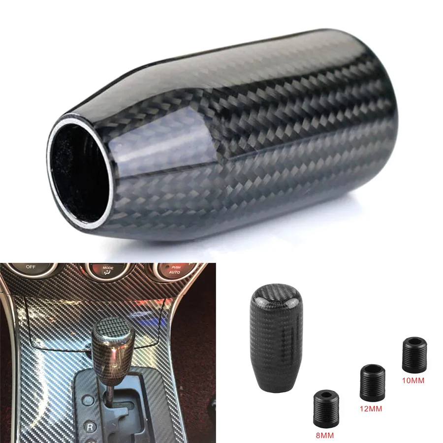 

Универсальная автомобильная ручка переключения передач YAQUICKA из настоящего углеродного волокна, ручка переключения передач M8/M10/M12, прямая ч...