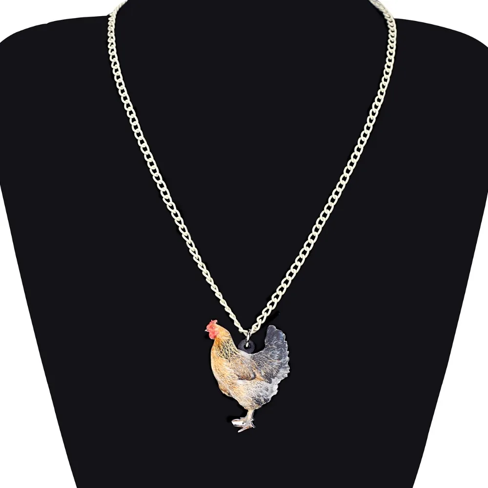 Оригинальное акриловое куриное ожерелье WEVENI с кулоном цепочка-чокер модное