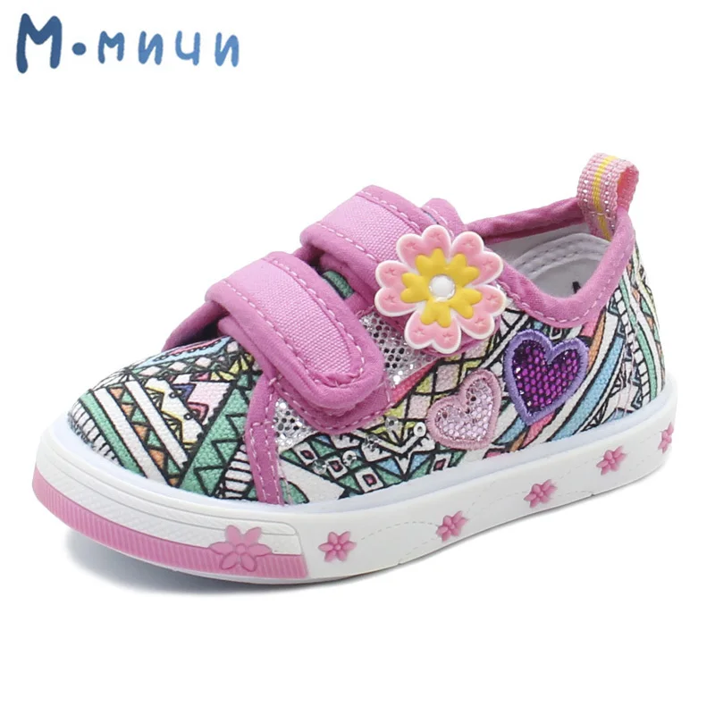 MMnun 2018 Осенняя обувь Детская Breathable Shoes Дети Малыш Девочки Мода Девочка Холст