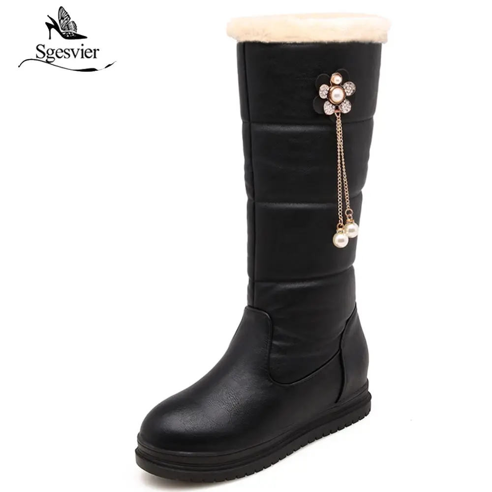 Женские сапоги до середины икры sgesвье белые красные черные большие размеры 32-44