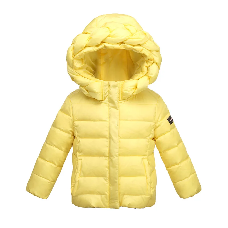 От 2 до 8 лет зимняя куртка для девочек Пальто будущих мам с капюшоном на утином