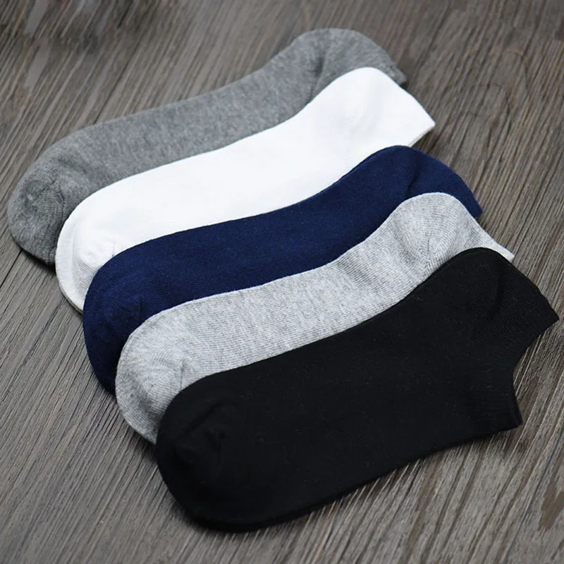 

5 Pairs Men Socks Cotton Short Ankle Breathable Casual For Sports Running Business &T8