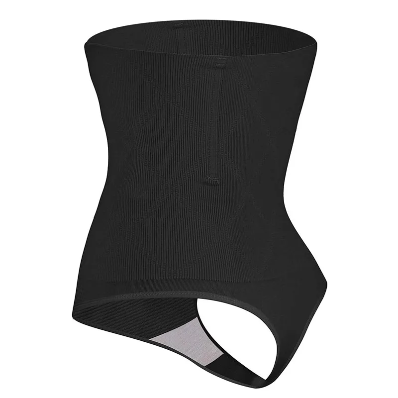 T-back black Женский тренажер с высокой талией, Утягивающие трусики - Цвет: T-back black