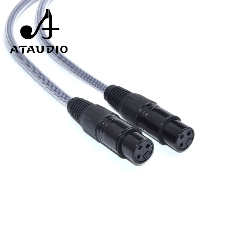 Одна пара аудиокабель ATAUDIO Hifi 2 RCA Male XLR Female высококачественный двойной кабель Dual