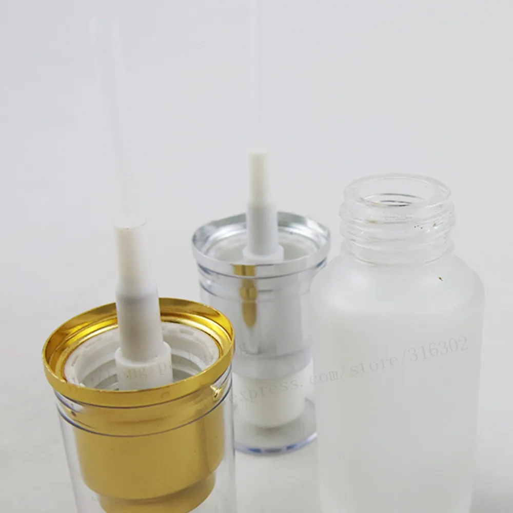 24x20 мл морозостойкая стеклянная бутылка для лосьона 2/3oz алюминиевая насоса 20cc