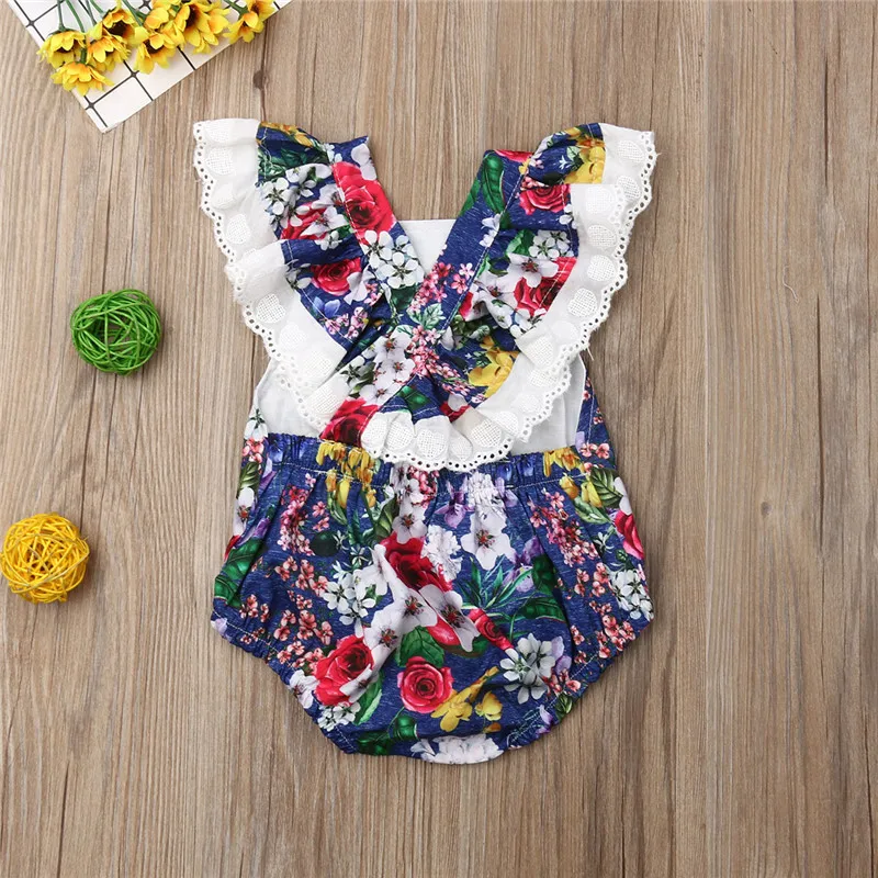 Комбинезон принцессы для маленьких девочек 2019 милые младенцы цветочный