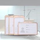 Бейдж из алюминиевого сплава с кармашком для рабочего удостоверения, металлический вертикальный держатель для карт имени, принадлежности для школы и офиса, 4 стиля, 2 цвета, 1 шт.