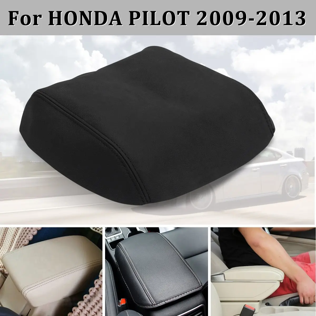 Автомобильный подлокотник с крышкой центральной консоли из натуральной кожи для