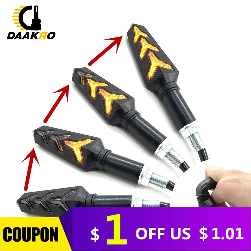 4 шт. мотоциклетные светодиодные сигналы поворота мигающие огни встроенное реле