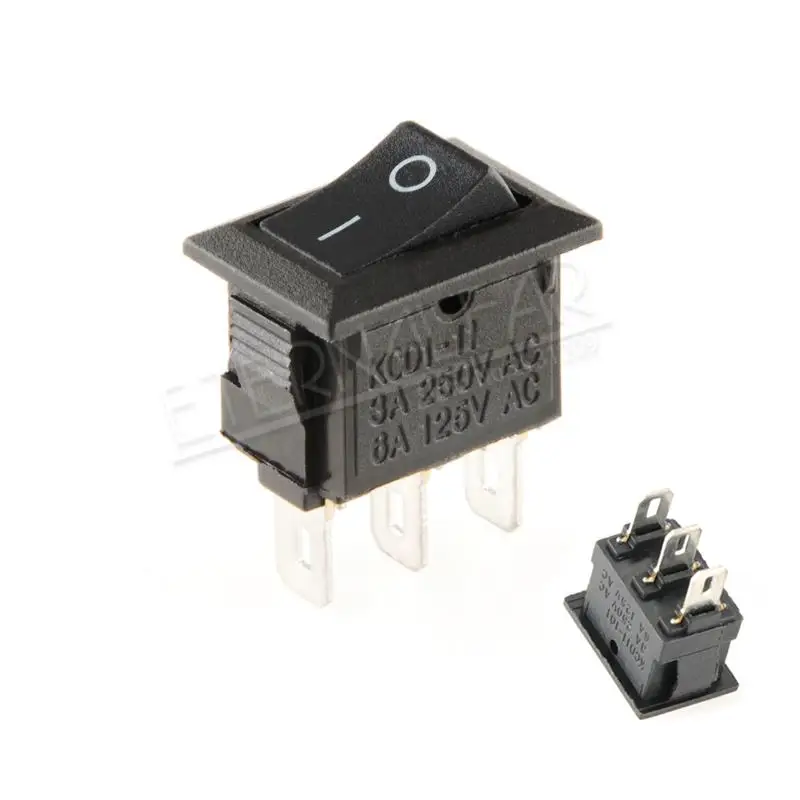 KCD11-101 кнопочный переключатель 10x15 мм SPST 2Pin 3Pin 3A 250V 6A KCD11 оснастка вкл/Выкл Лодка кулисный переключатель 10 мм* 15 мм черный красный белый