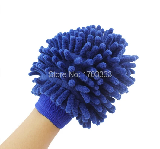 

Car wash glove towel coral thick double-edged waterproof gloves Microfiber Snow Neil fiber Cleaning high density mitt 19cm*26cm