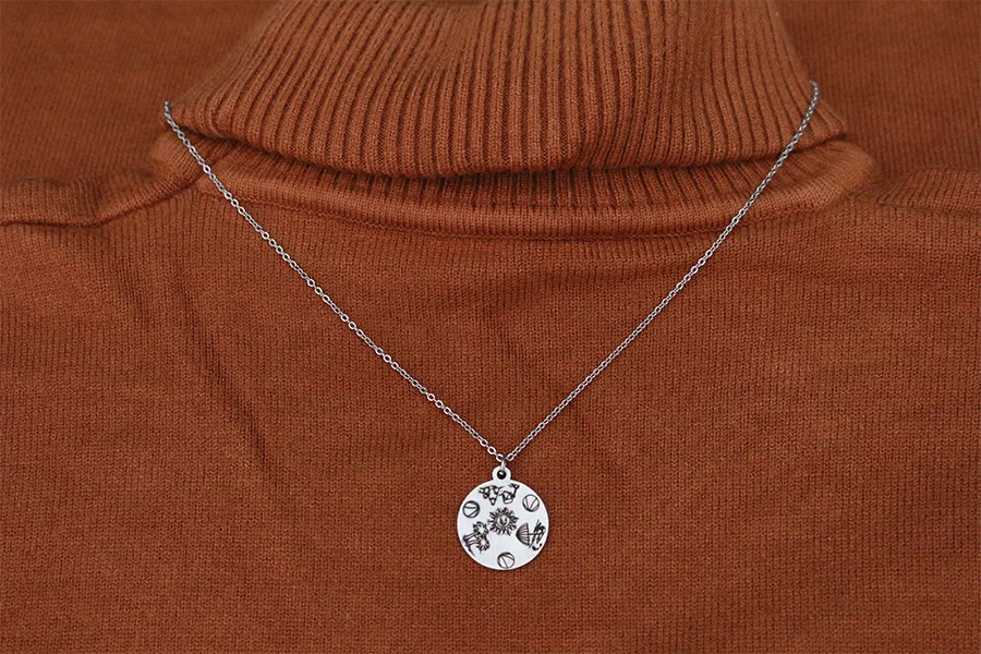 Высокое качество из нержавеющей стали пальмовое т ожерелье подарок на праздник