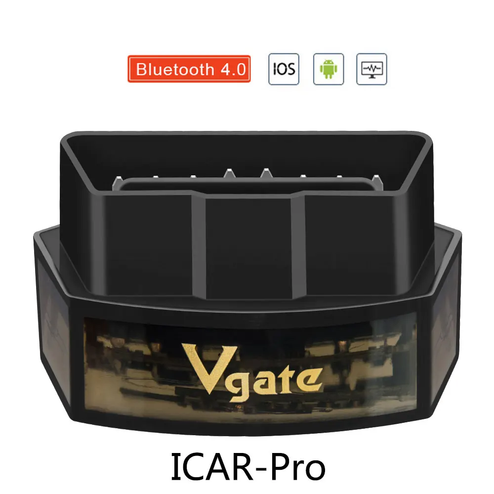 Vgate icar pro OBD2 ELM327 Bluetooth Автомобильный диагностический OBD OBD2 сканер elm 327 OBDII считыватель кодов odb2 диагностический адаптер Лидер продаж - Цвет: icarPro-BT4.0