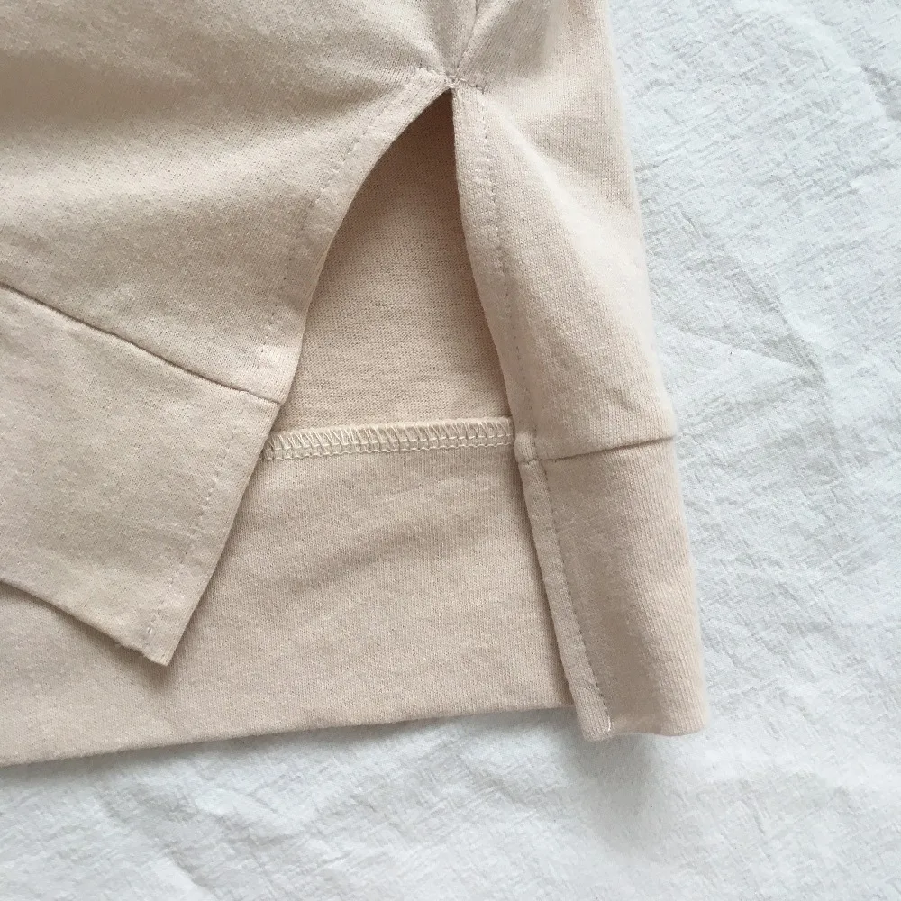 Eleindole корейский стиль женские футболки с круглым вырезом Свободный пуловер