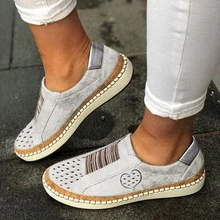 White Women Shoes Flats Casual Shoes Fashion Mesh Women Sneakers Platform Flats Breathable Dropship Wholesale