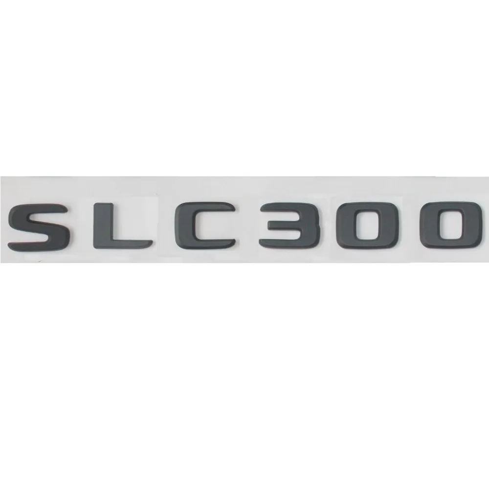 

Flat Matte Black ABS Rear Trunk Letters Badge Badges Emblem Emblems Decal Sticker for Mercedes Benz SLC300 2017 2019