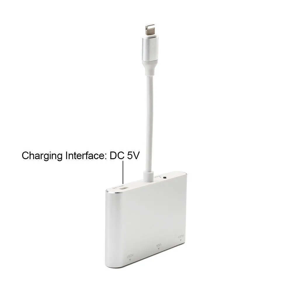 Цифровой адаптер HDMI / VGA AV для iPhone Pro 11 X Max 8 7 plus 6 iPad проектора монитора | Компьютеры