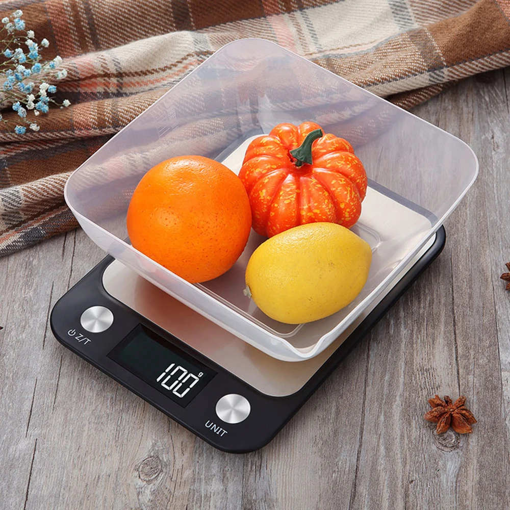 Цифровые кухонные весы многофункциональные пищевые батарейки в комплекте из
