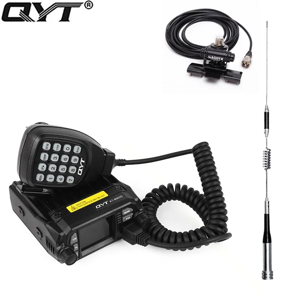 Package 6 QYT KT-8900D 25 Вт автомобильное крепление двухстороннее радио с программным кабелем обновление KT-8900 мини мобильное радио с четырехдиапазонным большим ЖК-дисплеем - Цвет: Package 6