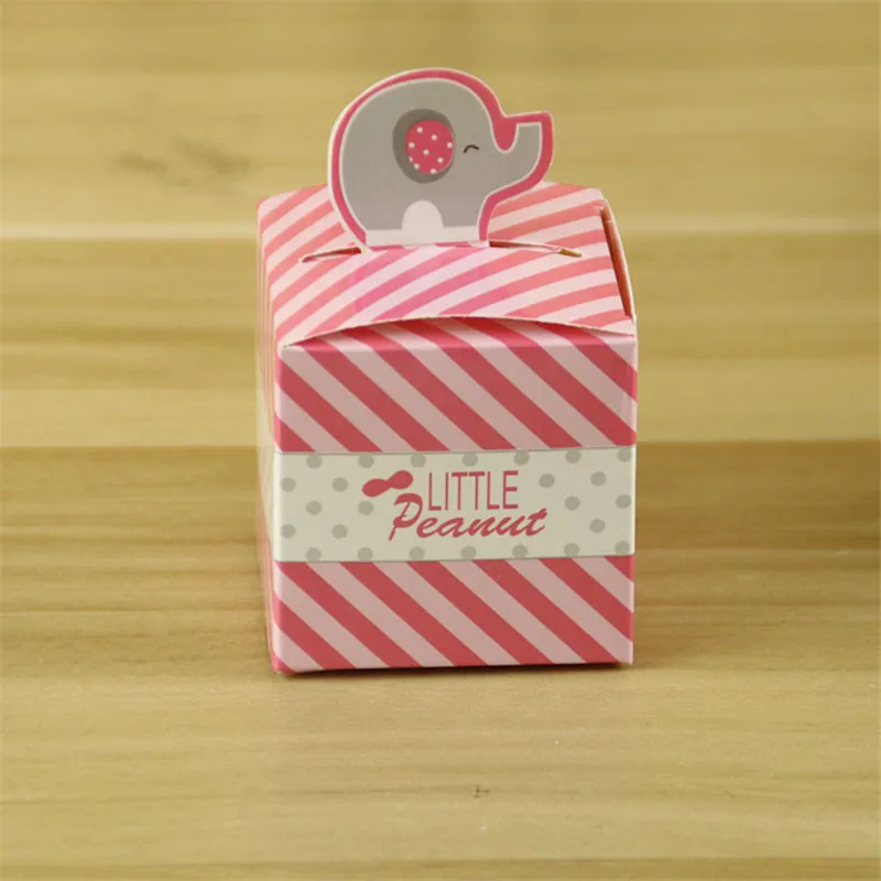 

Pink Elephant Wedding Favors And Gifts Candy Box For Birthday Party Decorations Kids Baby Shower candy box 50pcs