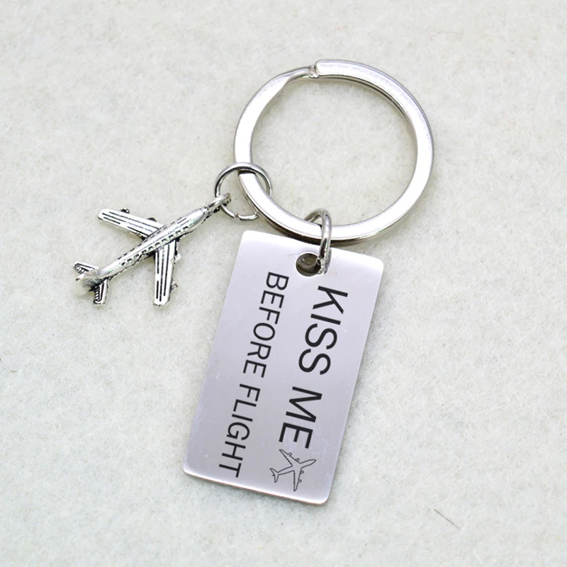 Вставьте Kiss Remove перед полетом брелок из нержавеющей стали Воздушный самолет
