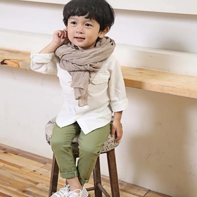 Детские теплые шарфы с воротником и яркие цвета сезон осень-зима хлопковые